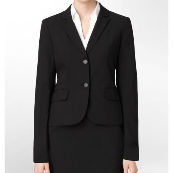 Calvin Klein Two Button Suit Jacket Black Button - Picture 1 of 5